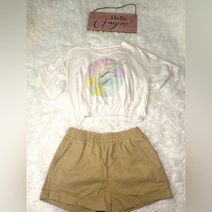 Woman's pink Floyd cropped top